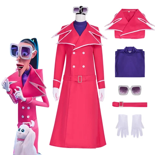 VALENTINO Cattivissimo Me 4 (2024) Minions: L'ascesa di Gru Valentina Cosplay Cappotto Occhiali