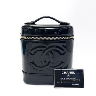 CHANEL Vanity Bag Canvas Lack Coco Schwarz 5VCHB28867 137973860