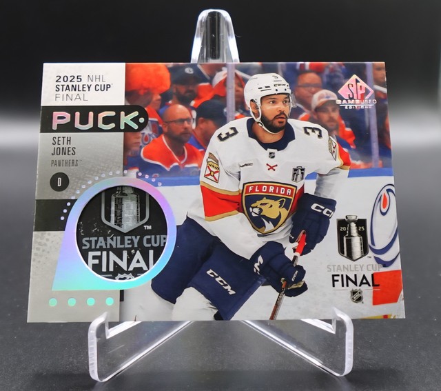 2025-26 Upper Deck SP Game Used Stanley Cup Final Puck Seth Jones #SCP-SJ
