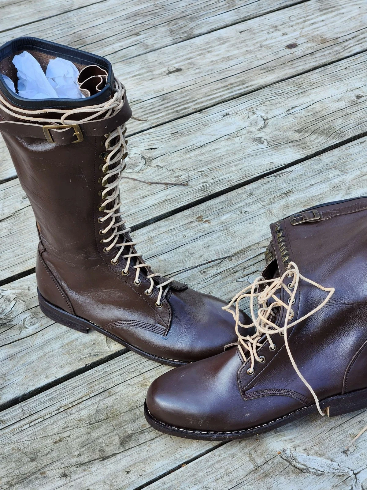 Repro 1890-1950 Leather Sportsman's Boots Classic Camping Hunting Outdoors 1920s
Opens in a new wind