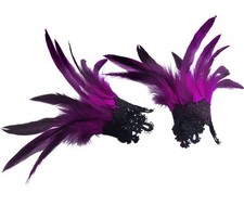 2-Pack Real Nature Feather Cuffs for Game Party Halloween Cosplay Costume
