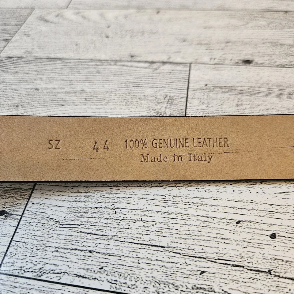 DEREK LAM Cinturón Básico Clásico Ajustado Hebilla Latón Cuero Negro Grande 30"-33" Foto 3 de 4