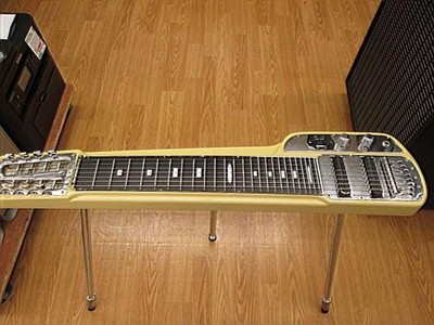 GUYATONE 8-String Electric Lap Steel Guitar Hawaiian with Case Stand USED JP