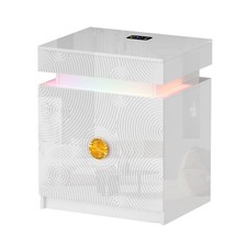 Gurexl RGB Nachttisch mit und Geheimfach und Bewegungsmelder
