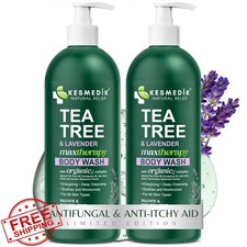 KESMEDIK Tea Tree Lavender Body Wash 2-Pack Itchy Skin Relief