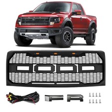 For 2009-2014 Ford F150 F-150 Front Bumper Grille Hood Grill Raptor Style Black For 2009-2014 Ford F150 F-150 Front Bumper Grille Hood Grill Raptor Style Black