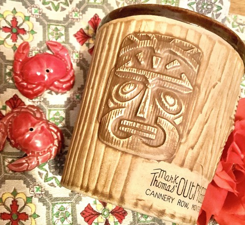 Vintage TiKi MUG OutRiGGeR Mark Thomas MasK Canery Row 60s 50s MonterY 3 Face VG