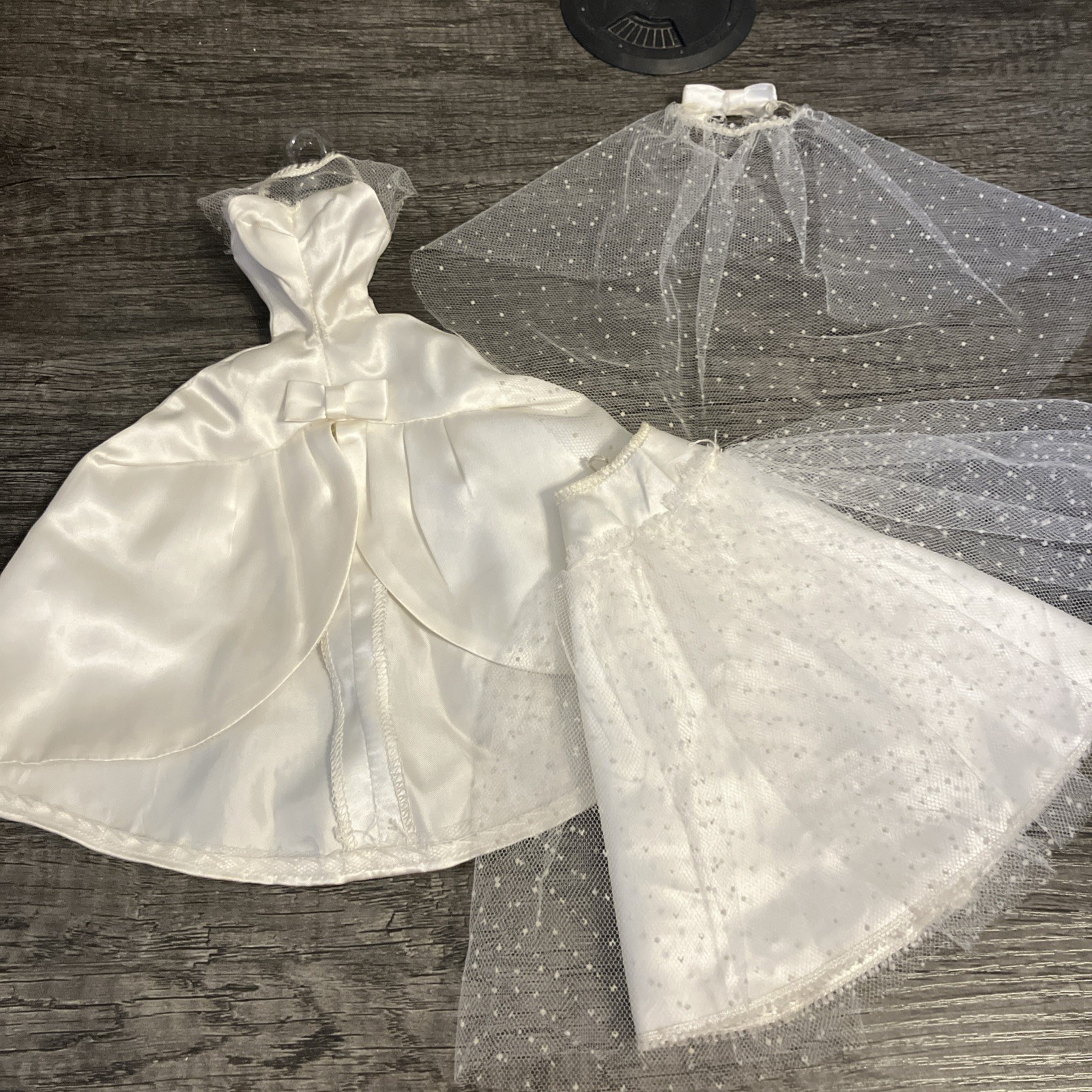 Vintage Barbie 1698 Beautiful Bride - Wedding Gown, Lace Petticoat Slip & Veil