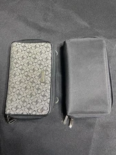 Rosetti & Mundi RFID Zip Around Wallet Lot Black Organizer Checkbook Style