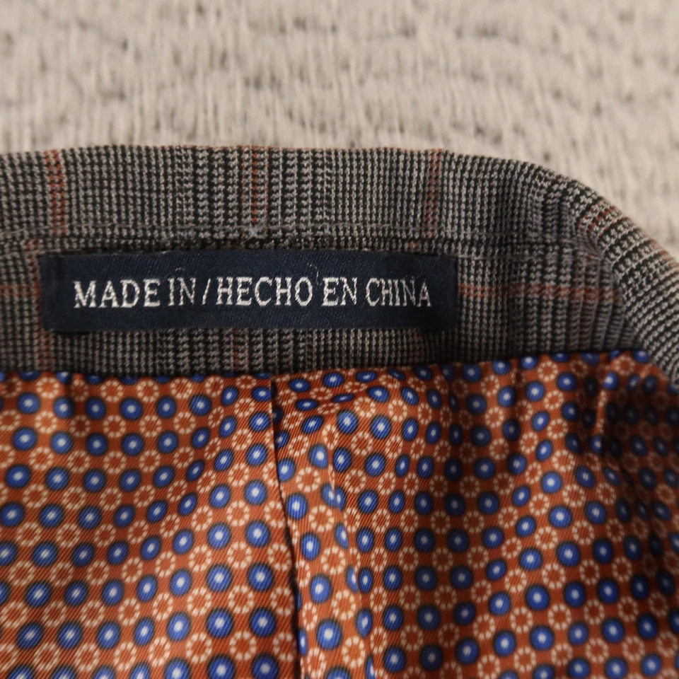 Chaqueta a Cuadros Príncipe de Gales M 42R Marrón Tostado Glen Abrigo Deportivo Blazer de Lana a Cuadros Foto 3 de 4