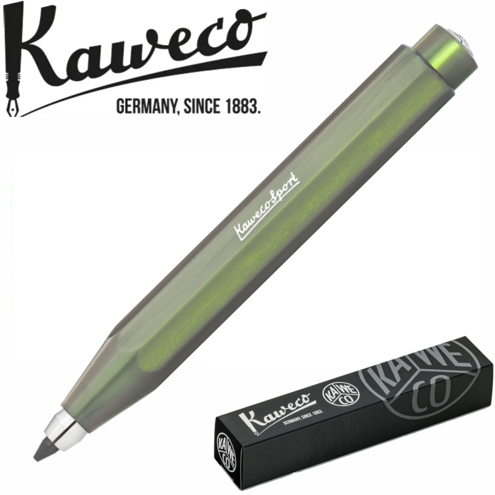 Kaweco Lunar Sport 3.2mm Clutch Pencil Shadow Green - 5B Lead