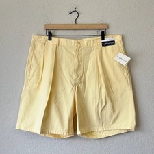 POLO RALPH LAUREN Tyler Shorts Mens Sz 42 Pale Yellow Pleated Golf Chino NWT