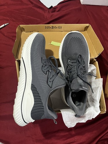 Akk Mens Hand Free Slip On Wide Walking Shoes Memory Foam Runnning Tennis Shoes