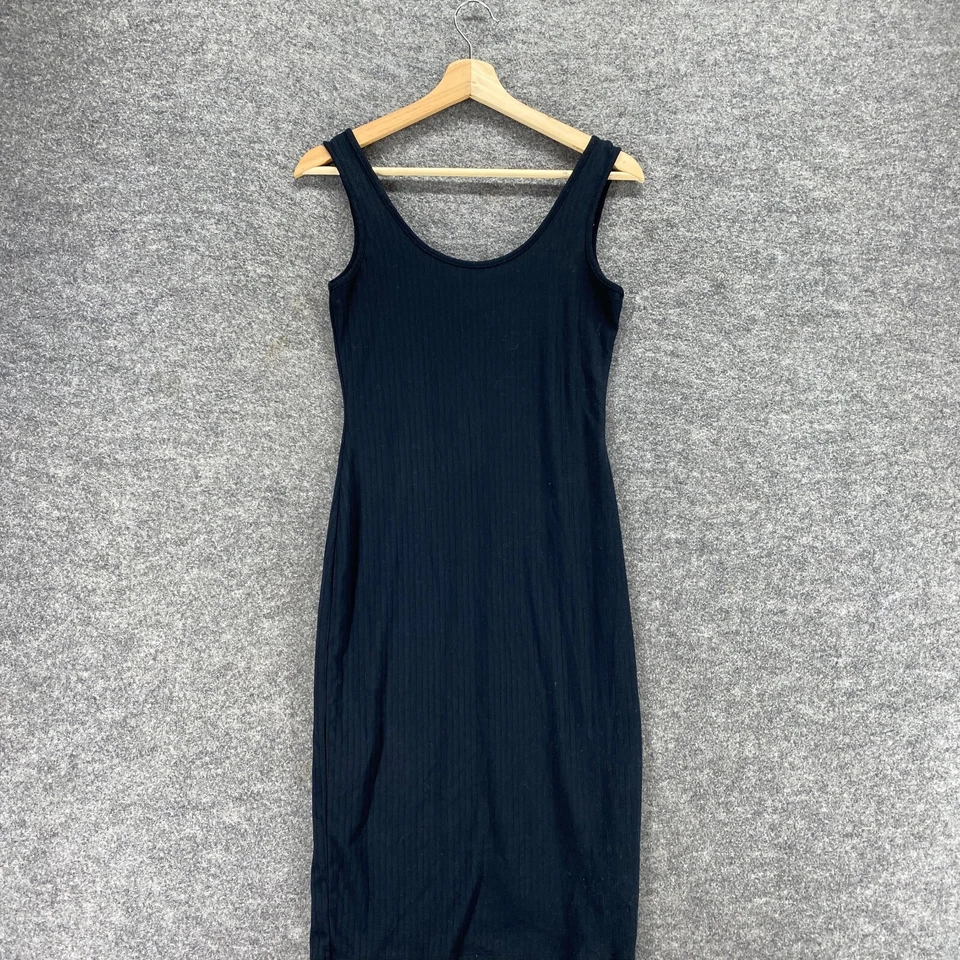 Платье Derek Heart женское S маленькое черное оболочка миди без рукавов круглый вырез повседневное - Изображение 3 из 4