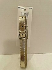 Blue Moon Traditional Medium Size Dog Adjustable Collar Gold Tone16 to 50LBS