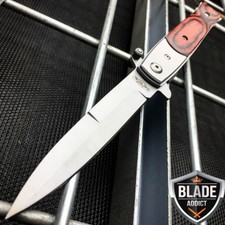 9" Everyday Carry Tactical Spring Assisted Open Pocket Knife Wood edc