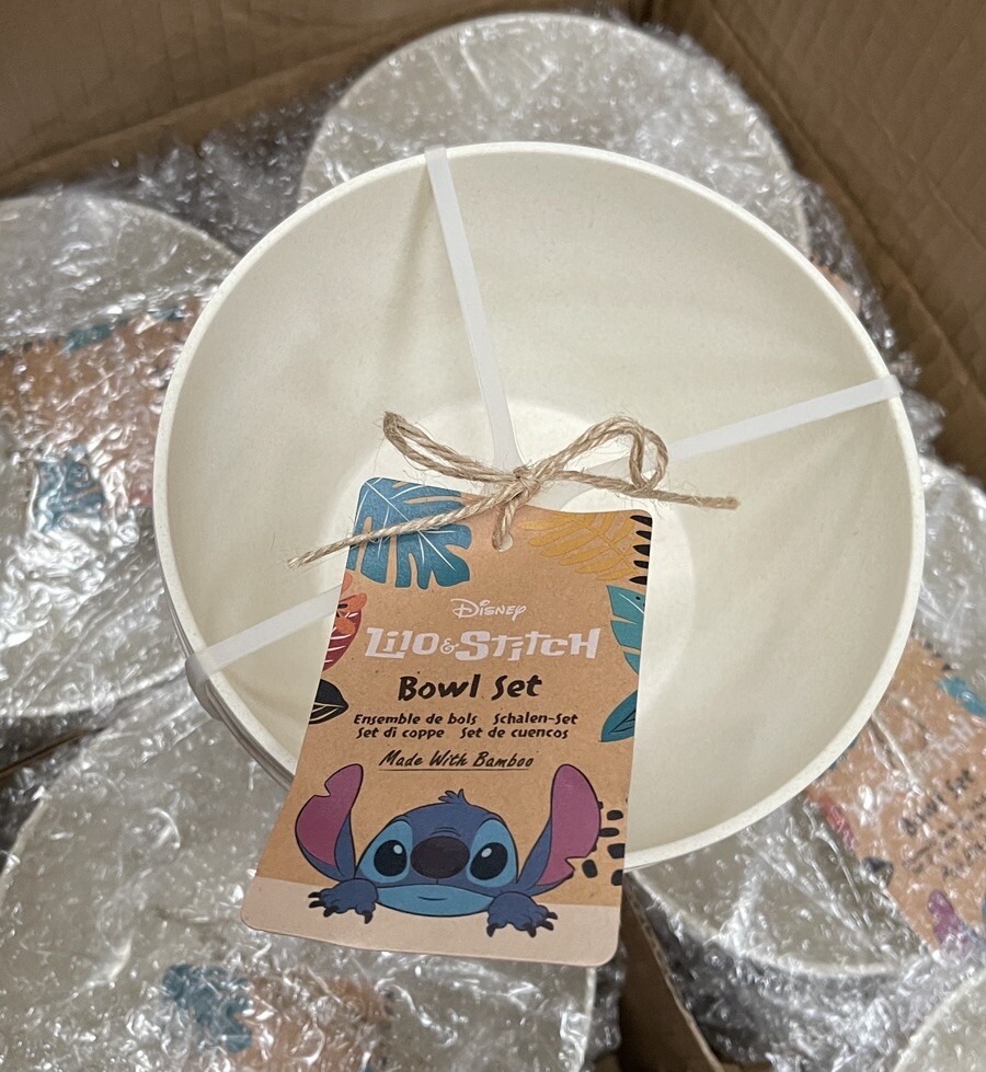 6 Lilo and Stitch Bowl Set of 4 Bamboo Aloha Hawaii Funko Disney Wholesale lot