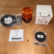 Star LED Warning 201ZL-A Warning Beacon Strobe Light Amber Mirror Mount 274-MMB