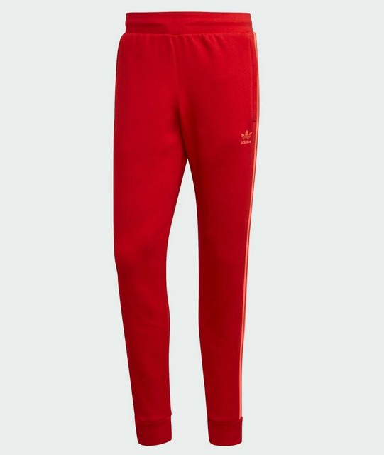 adidas Originals Men's 3-stripes Pants Scarlet / Flash Red EJ9694 Sz L for  sale online | eBay