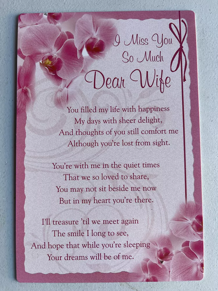 Dear Wife In Heaven Memorial Graveside Card Grave ornament 