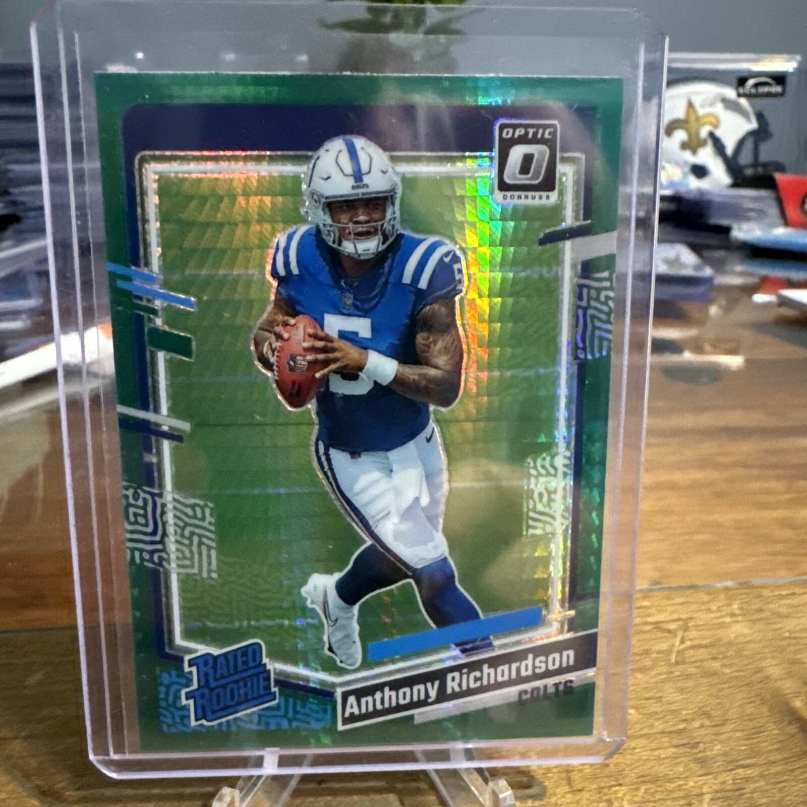 2023 Donruss Optic - Rated Rookie Green Hyper Prizm #247 Anthony Richardson (RC)