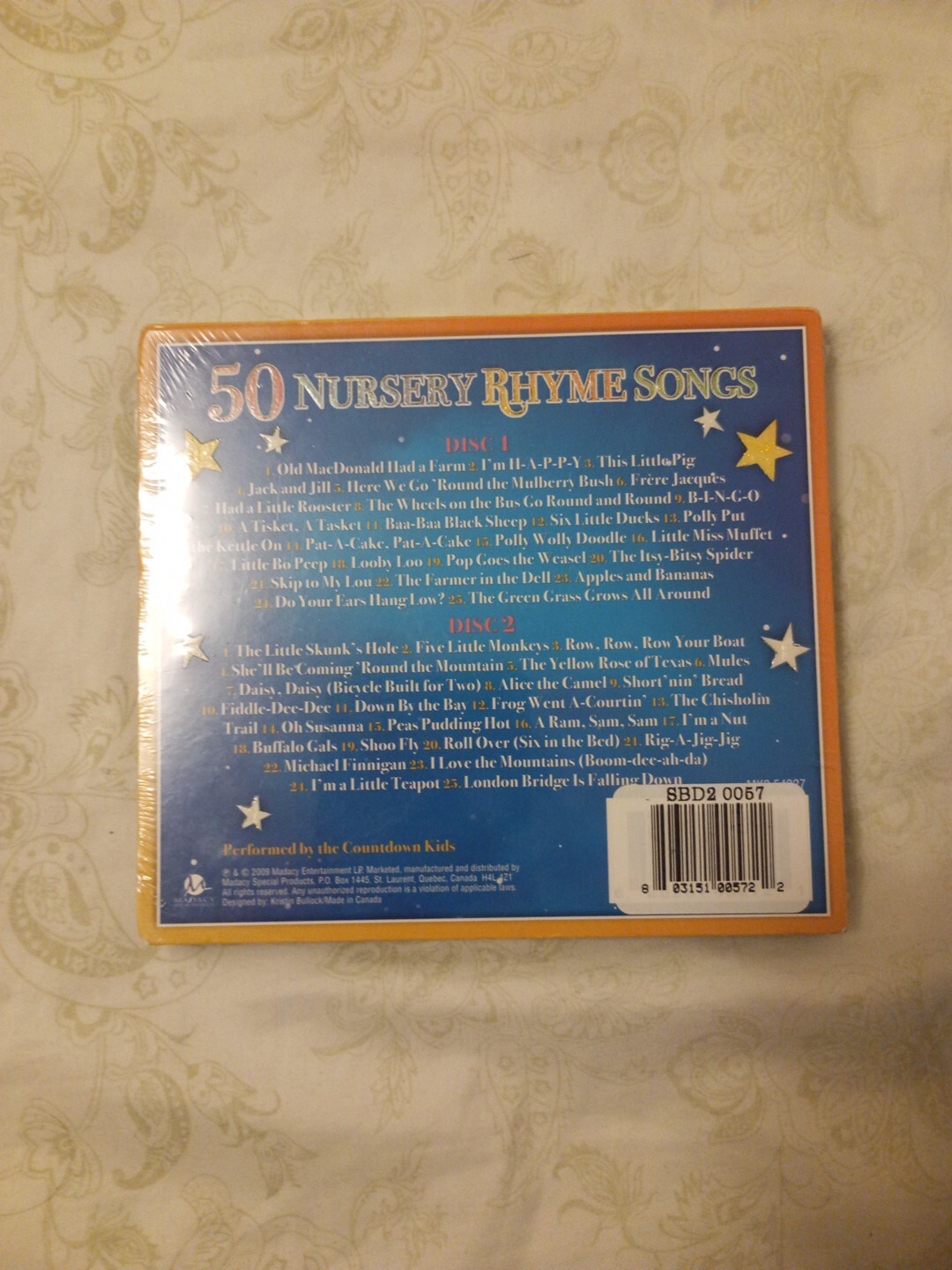 50 Nursery Rhymes Songs CD The Countdown Kids (Brand New) | eBay