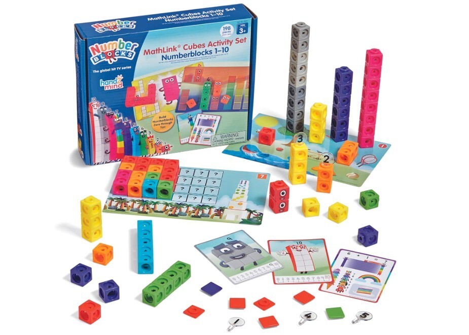 Numberblocks,Colourblocks,Alphablocks4冊 hand2mind Numberblocks Mathlink Cubes 1-10 Activity Set 30