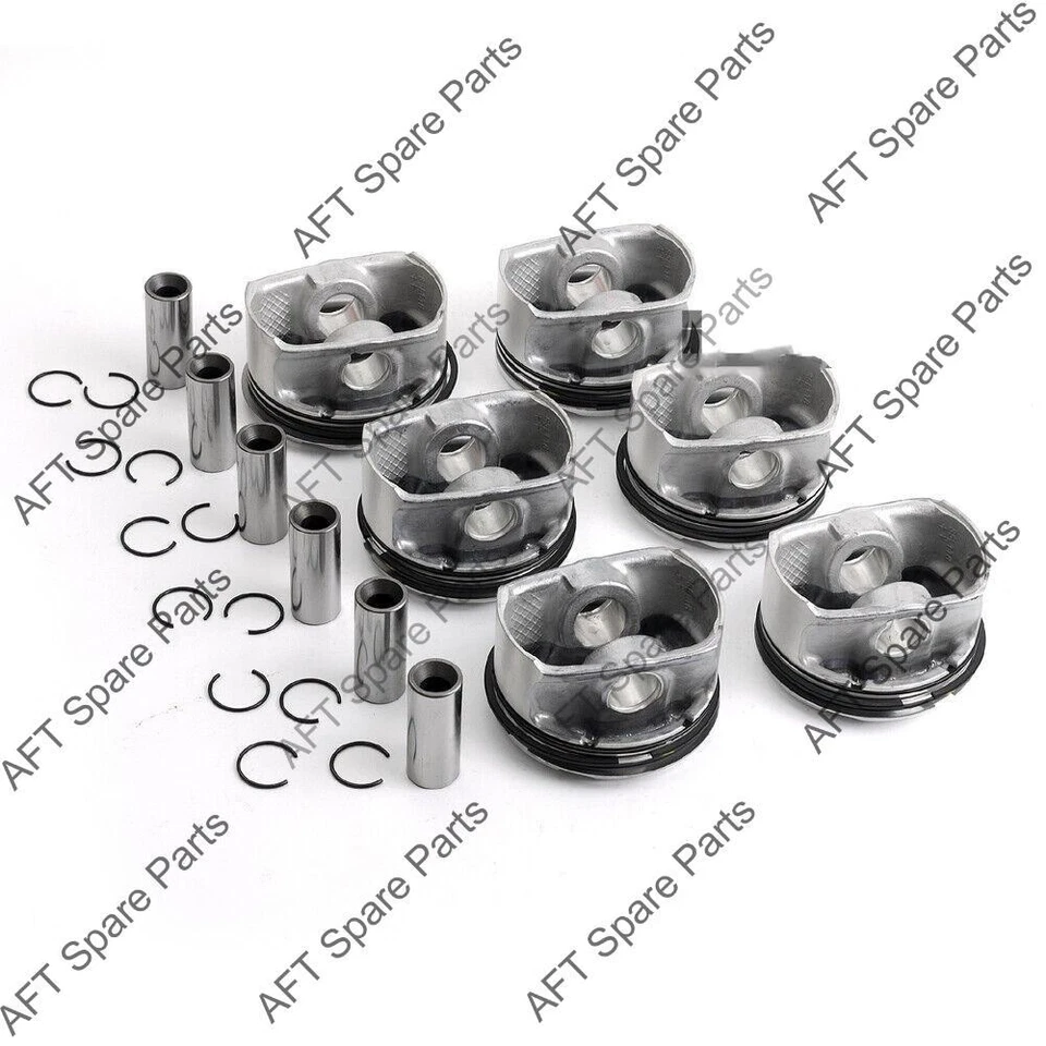 6PCS Pistons Rings Kit 10.7:1 Fit BMW E90 E60 E61 E83 128i 328i 528i X1 N52 3.0L - Image 3 of 4
