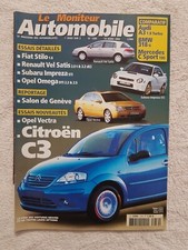 LE MONITEUR AUTOMOBILE  N°1259 14/03/2002 C3 VECTRA VEL SATIS IMPREZA AUDI A3