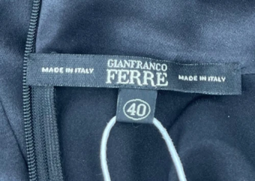 Gianfranco Ferre ALTERADO Negro Cuello Alto Arco-Acento Top + Maxi Falda Conjunto talla 40 Foto 4 de 4