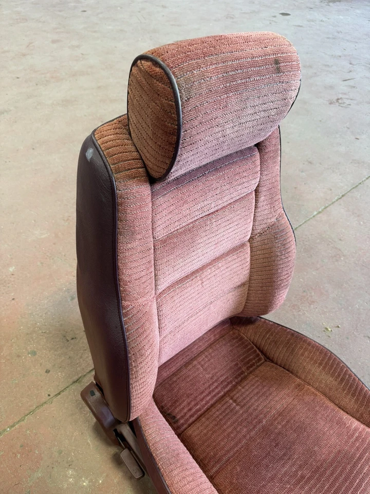 Asiento de pasajero derecho Mazda Rx7 S3 FB 1984 1985 tela borgoña Foto 3 de 4