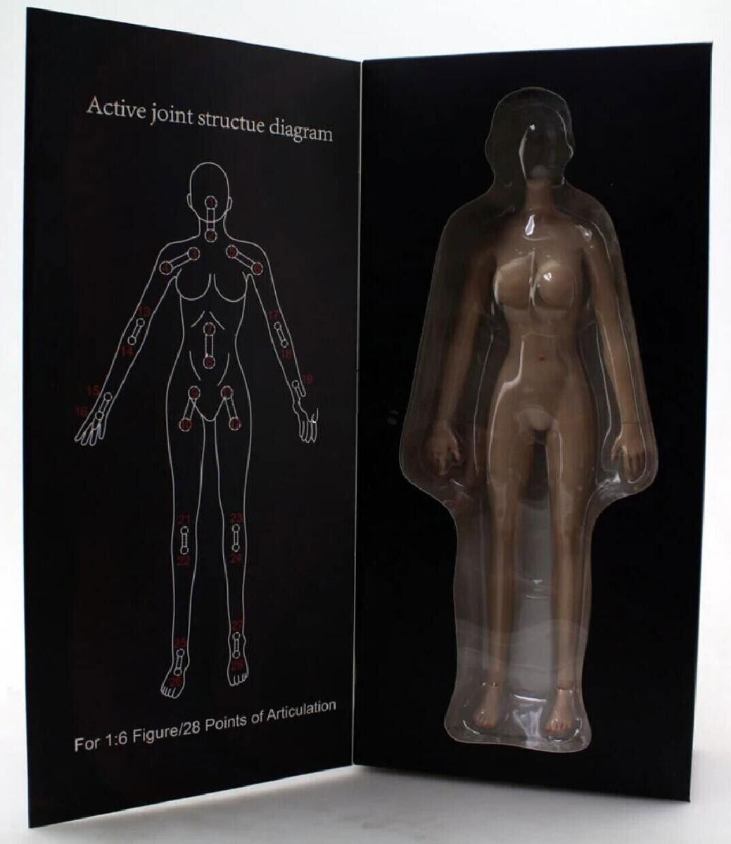 Jiaou Doll 1/6 Scale Seamless African Female Body L bust w