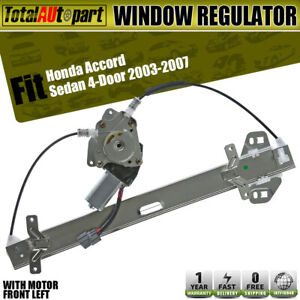 Power Window Regulator w/ Motor Front Driver Side for Honda Accord 741-306 03-07 