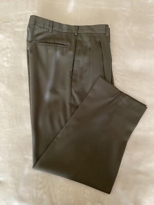 John Henry Pants Mens 34 x 32 Green Pleated Straight Leg