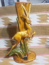OUTSTANDING 50's Mid-Century Modern Royal Haeger RARE Art Deco Gazelle Vase R706