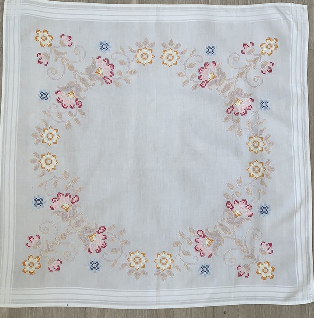 German Cotton Handmade Embroidered Tablecloth eBay