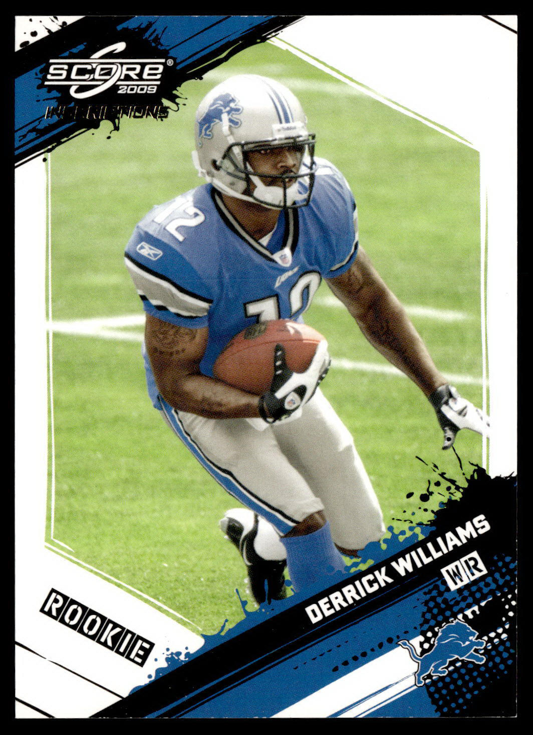 2009 Score Inscriptions Derrick Williams #334 Rookie   RC, SN999 Detroit Lions