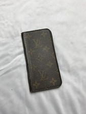 Louis Vuitton Brown Monogram Iphone XS Folio Fold Leather Case