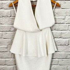 AX Paris White Peplum Dress size 10 new without tags 