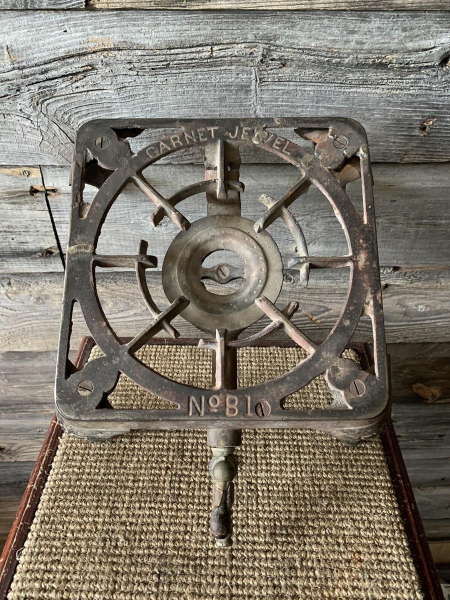 Vintage Garnet Jewel Cast Iron Portable Stove Single Burner Stove