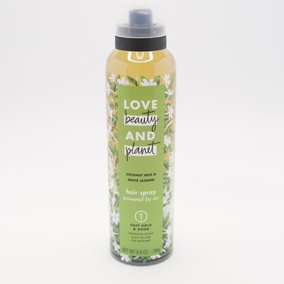Love Beauty Planet Hair Spray Soft Hold Shine 6.8oz (Coconut Milk White Jasmine)