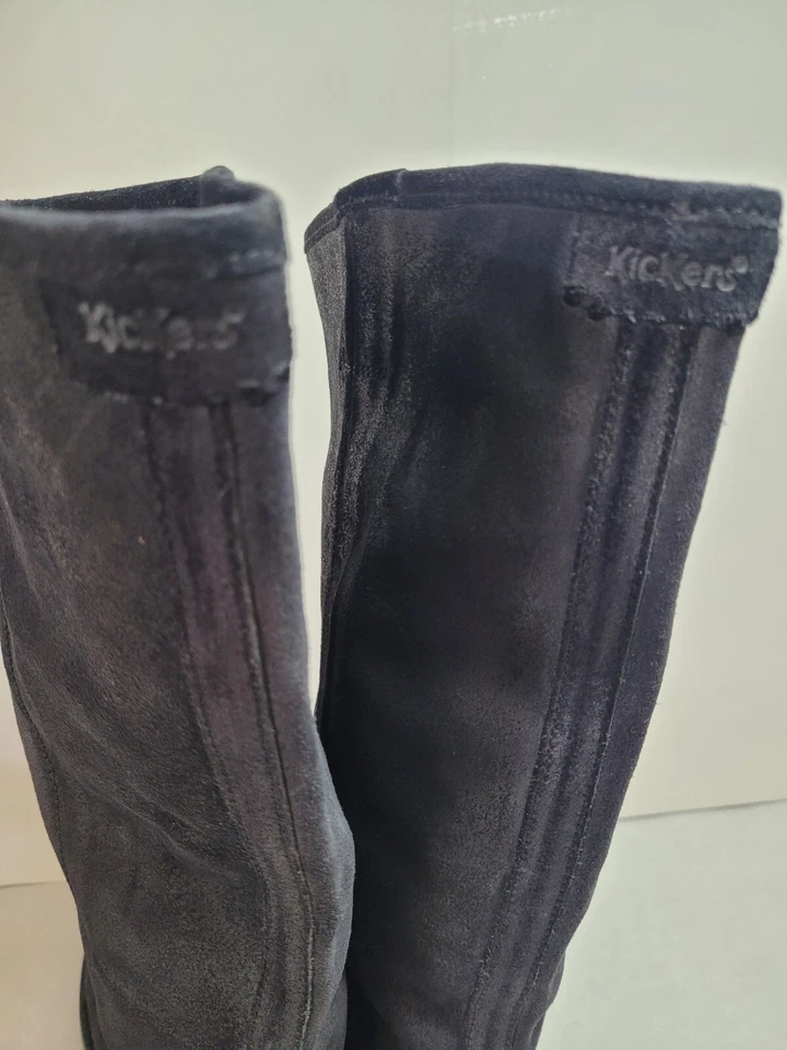 Botas de montar altas de cuero Kickers negras para mujer talla 9 EE. UU. Foto 4 de 4