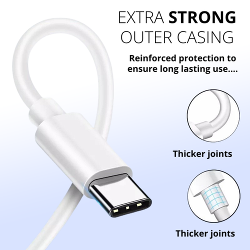 100 x USB C Charging Cable 2m, Type A to Type C, 2 Meter Length - Picture 2 of 2