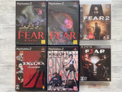 SONY PS2 3  The Fear & F.E.A.R. 2 3 & Blood+ One Night Kiss & Battle Rondo set
