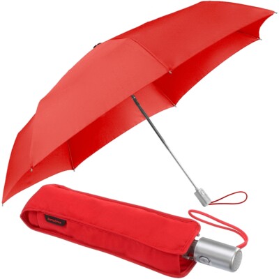 SAMSONITE Damen Schirm rot Taschenschirm Regenschirm alu umbrella ladys red