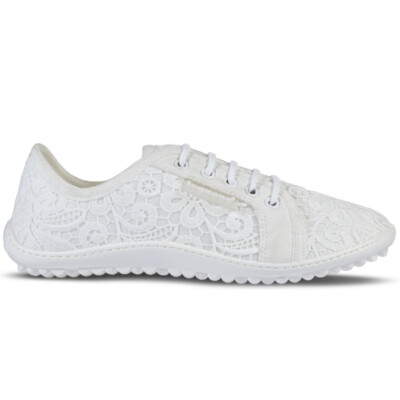 Leguano Amalfi Damen-Barfußschuhe Barfuß-Sneaker Schuhe Spitze Bianco Weiß