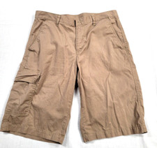 Men's Columbia Cargo Shorts 32 Tan Pockets Belt Loops 100 Cotton