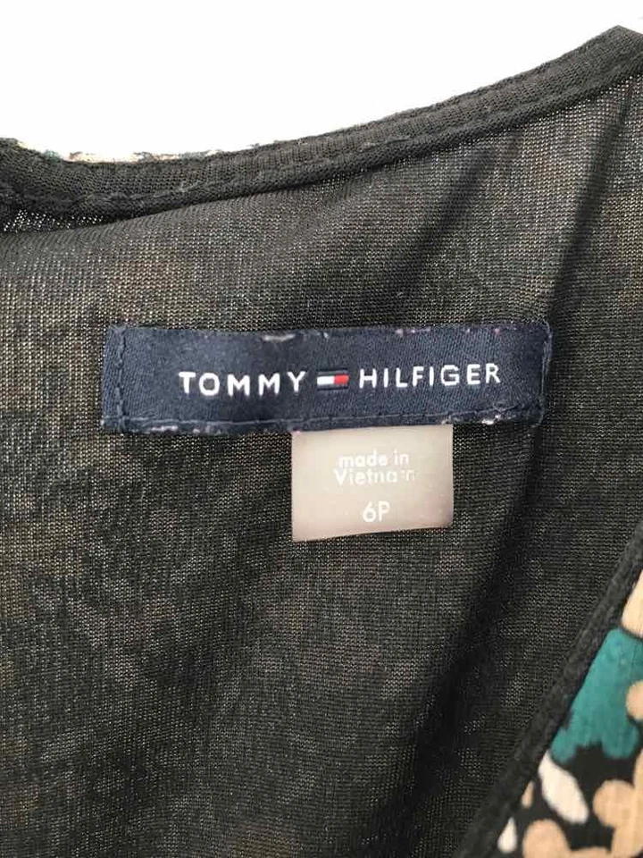 Pre-Owned Tommy Hilfiger Green Size 6P Floral Short Short Sleeve Dress - Image 3 of 3