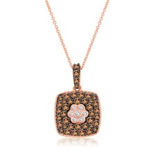 Le Vian 14K Rose Gold 18" Pendant Necklace 1.62 cts Vanilla Chocolate Diamonds