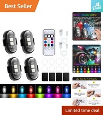 Wireless Rechargeable LED Strobe Light Set - Perfect for Cars Outdoor Use